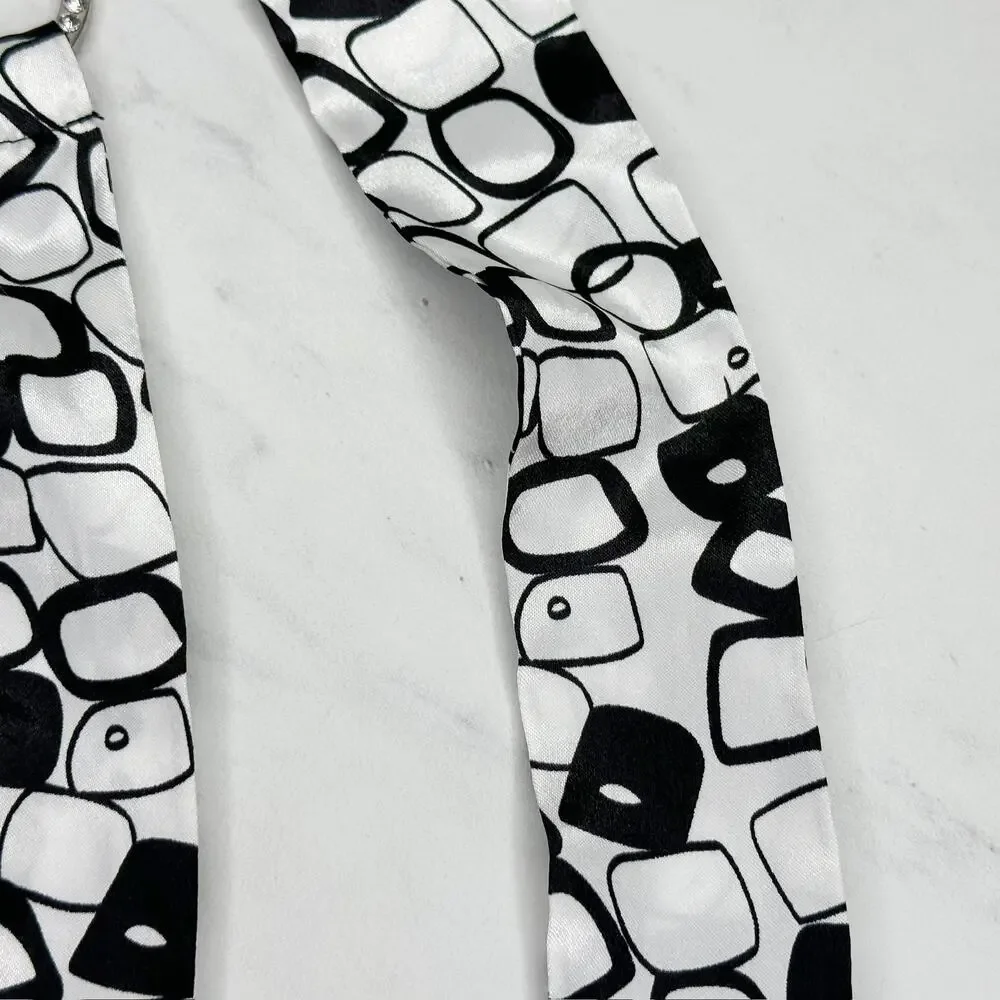 Rhinestone Hoop Scarf Tie Belt Size Small S Medium M Womens